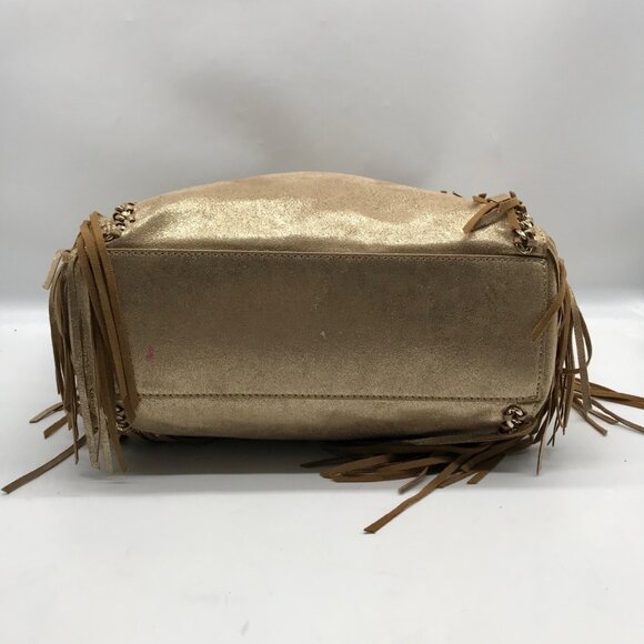 Lilly Pulitzer Metallic Gold Fabric Fringe Tote Bag - Picture 5 of 10